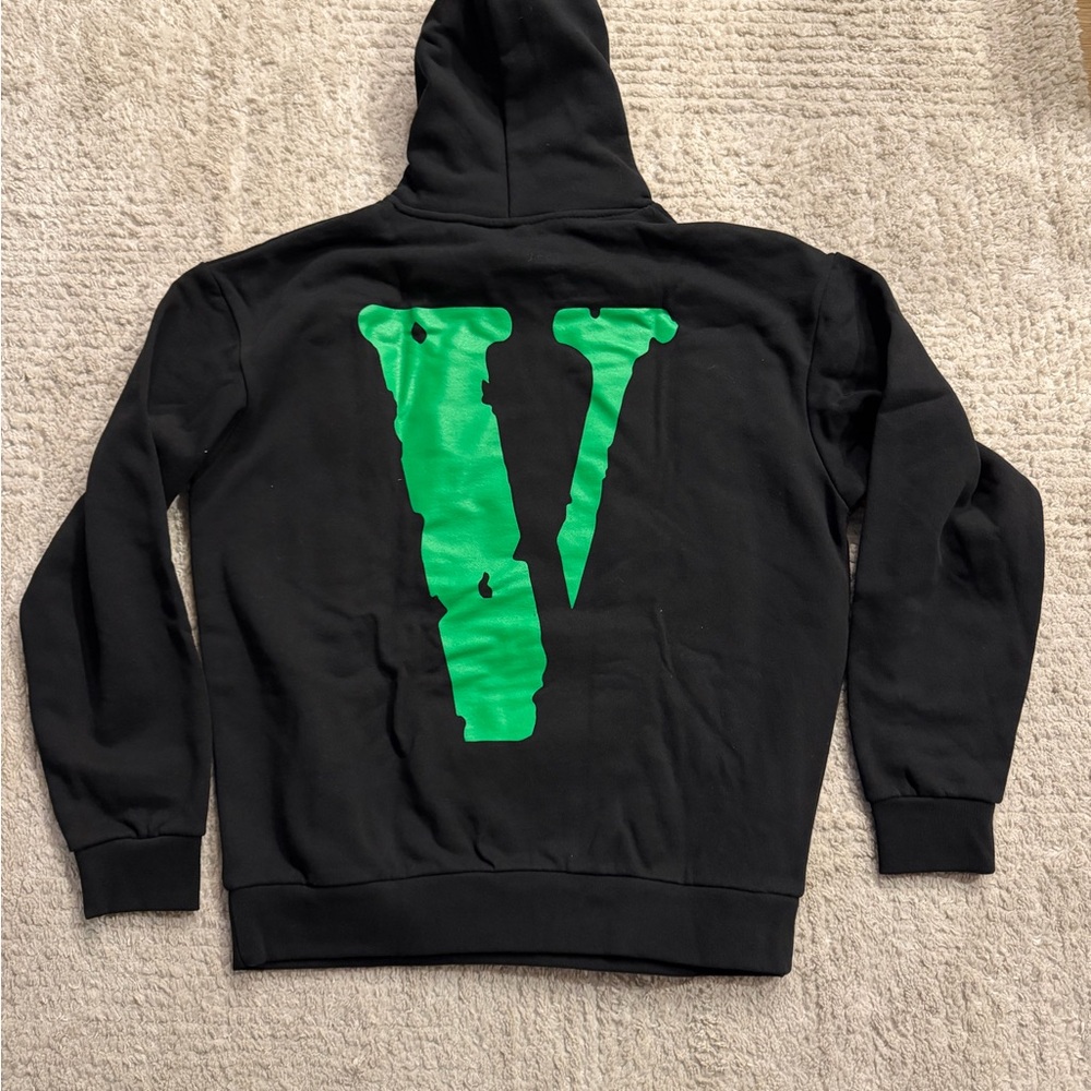 VLONE Black Hoodie with Blue and White Lettering - Picture 4 of 10